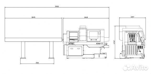 Токарный прутковый автомат jsway A256D