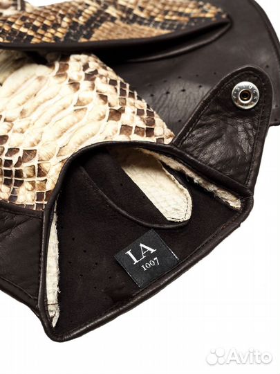 Перчатки Верди из кожи питона