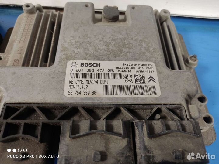 Комплект эбу двигателя Ситроен С4 Б7 хетчбек