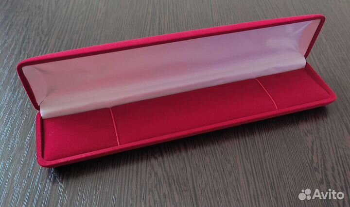 Ювелирный футляр бархатный прямоугольный широкий