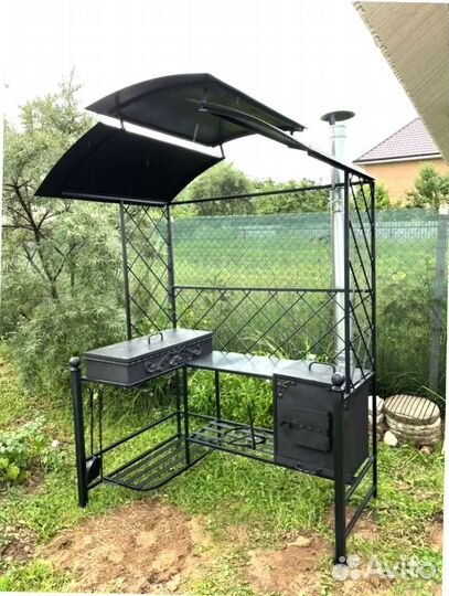 Мангал С печкой под казан