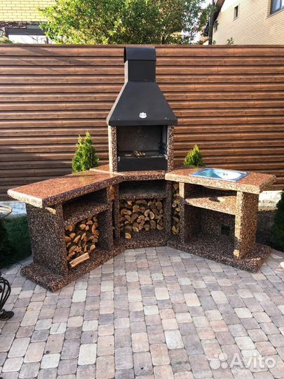 Модульный комплекс барбекю, печь под казан,гриль