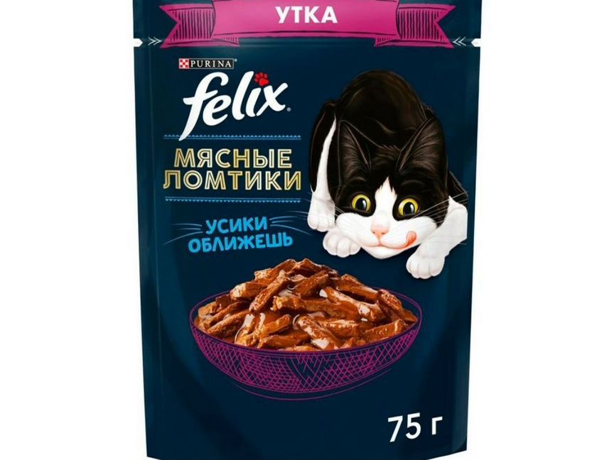 Felix Вискас в желе утка и др бесплатная доставка