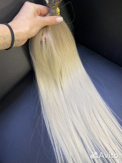 Волосы для наращивания капсулах блонд