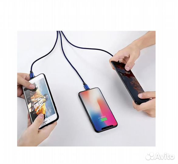 Кабель USB 3в1 Borofone iPhone,Micro,Type-C новый