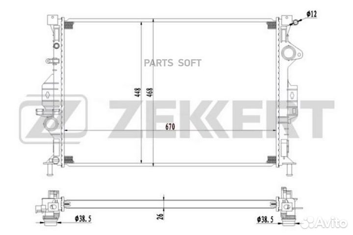 Радиатор охлаждения Форд Ленд Ровер Фрилендер II 0