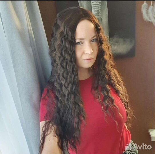 Парик новый на сетке афрокудри термоволос длинный