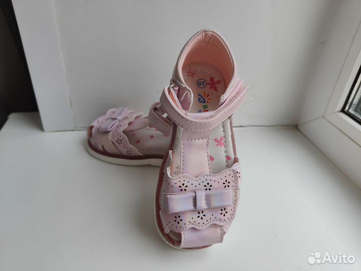 Сандалии новые р.26-31 сирень с бантиком Bessky