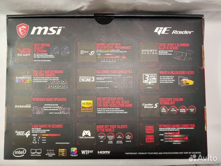 MSI ge63vr 7RF Raider - i7/16G/NVMe+SSD/1070