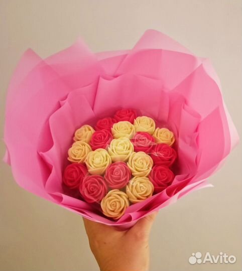 Букеты из шоколадных цветов