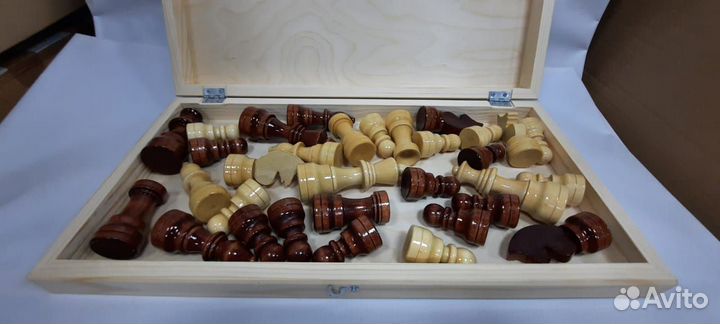 Шахматы деревянные большие с доской 47 см