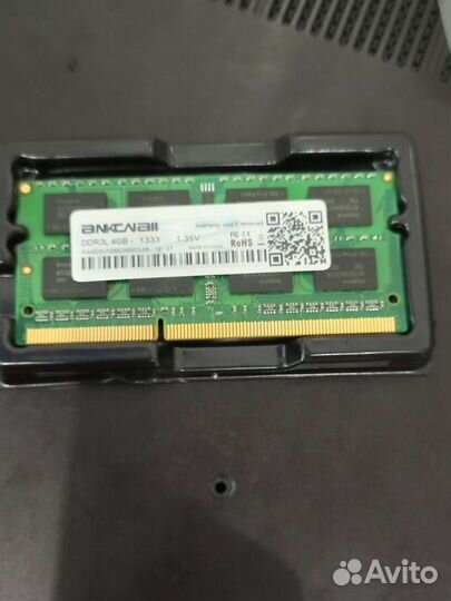 Оперативная память для ноутбука ddr3L 4G