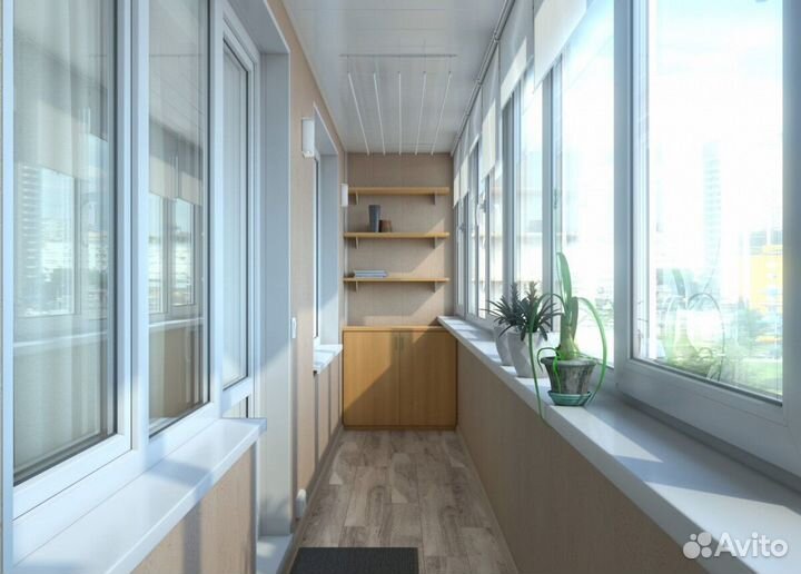 Отделка балкона под ключ