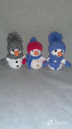 Снеговик. Вязаная игрушка