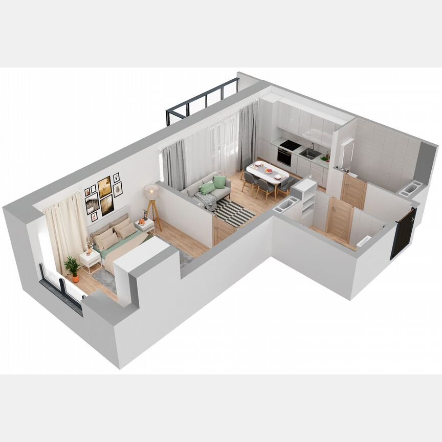 1-к. квартира, 46,9 м², 18/23 эт.