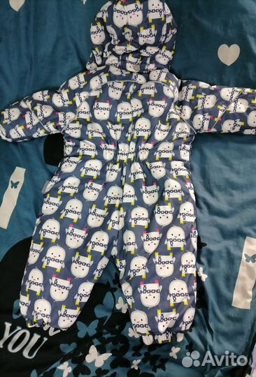 Зимний комбинезон для девочки crokid 68 74