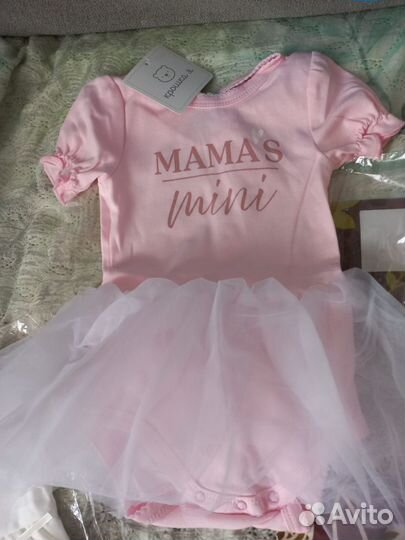 Платье боди для девочки, размер 86-92