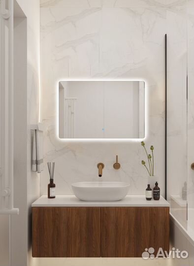 Прямоуголбное зеркало с Led подсветкой 60*40 см