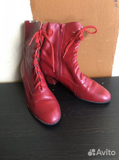 Обувь сапоги кожаные для танца Кан-Кан