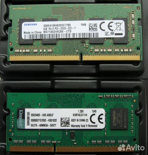Модули sodimm DDR 3 и DDR 4