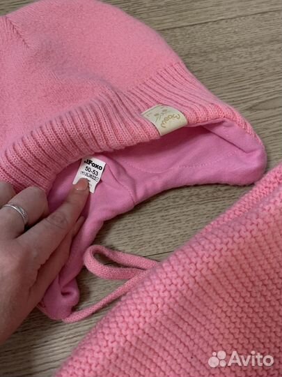 Комплект шапка и снуд для девочки 50-53
