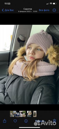 Шапка и снуд для девочки