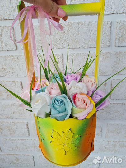 Букет из мыльных цветов