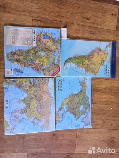 Карты пазлы. Все континенты. Европа, Африка, Азия