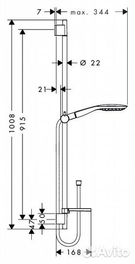 Душевой гарнитур Hansgrohe Raindance Select E 150