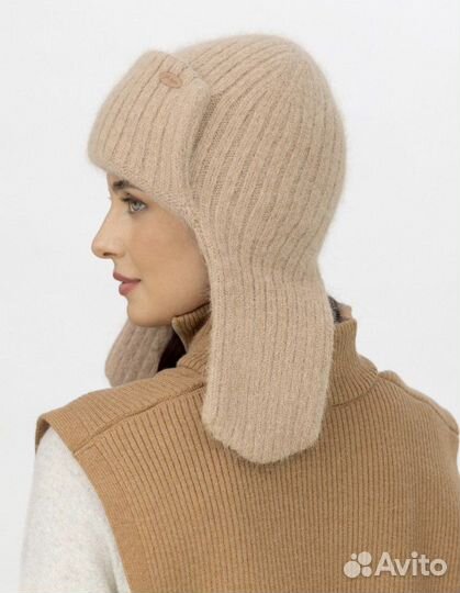 Теплая шапка ушанка женская