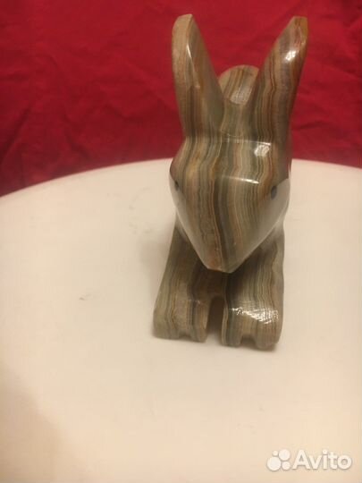 Статуэтка заяц из оникса Винтаж