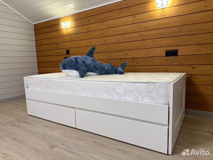 Кровать IKEA brimnes раздвижная 90x180x200 икеа