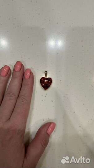 Кулон сердце золото
