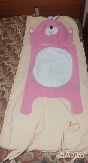 Спальный мешок - одеяло Розовый Зая детское