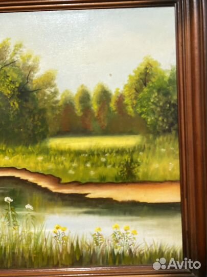 Картина маслом на холсте в раме/багет 70е СССР