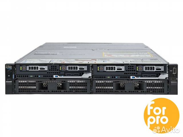 Сервер dell FX2S 2xFC630 4xE5-2666v3 64GB, H730