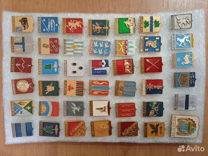 Значки. Гербы. Города. Набор. 360 шт