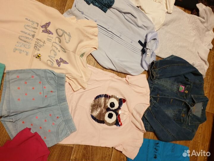 Вещи пакетом для девочки. 122-134
