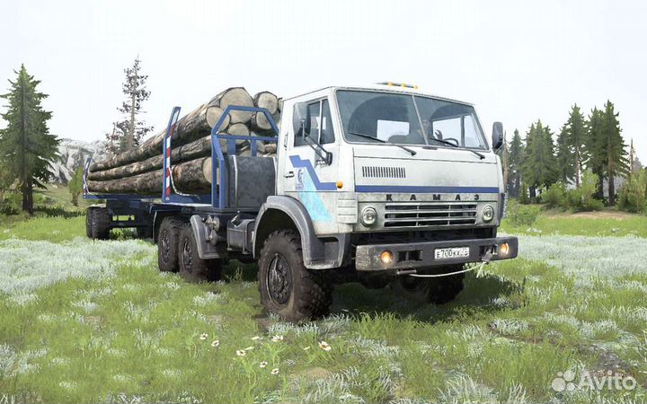 Кабина лесовоза Камаз 4310, серая