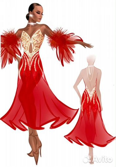 Пошив одежды для спортивных бальных танцев