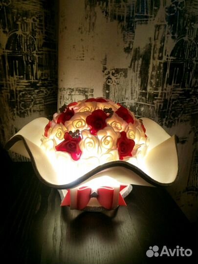 Светильник-букет роз. Светильник-кукла (изолон) Ро