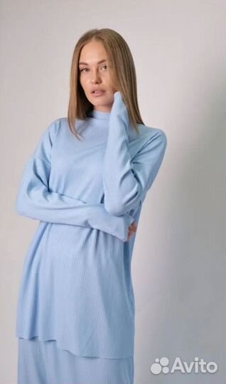 Костюм двойка лапша женский с юбкой