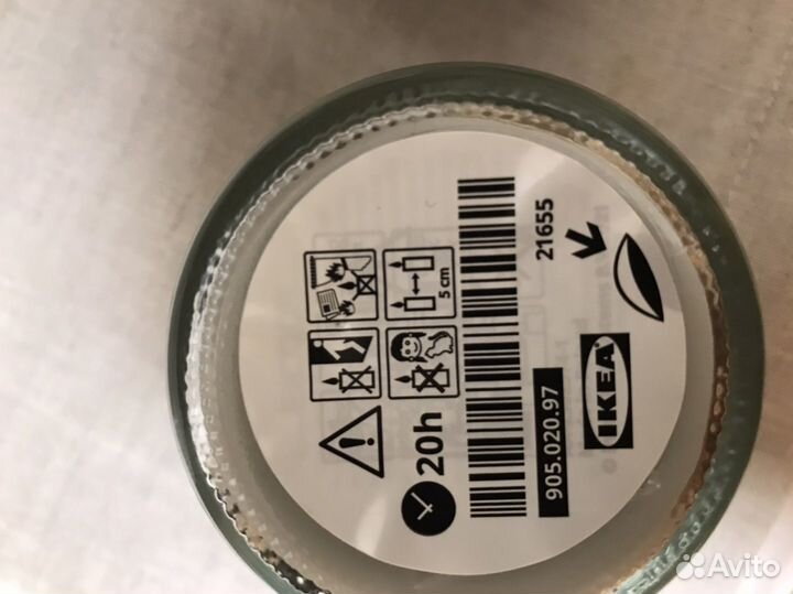 Свеча икеа adlan, скандинавский лес 7.5 см 20 ч