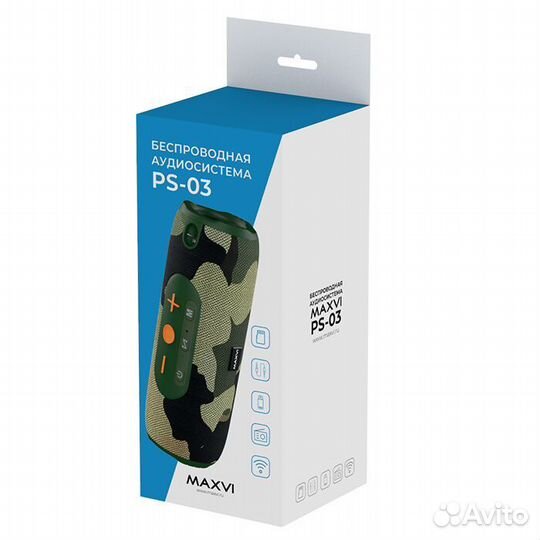 Беспроводная колонка Maxvi PS-03 green 5W, 1500 мА