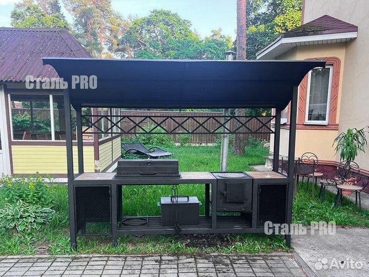 Мангал с крышей от производителя