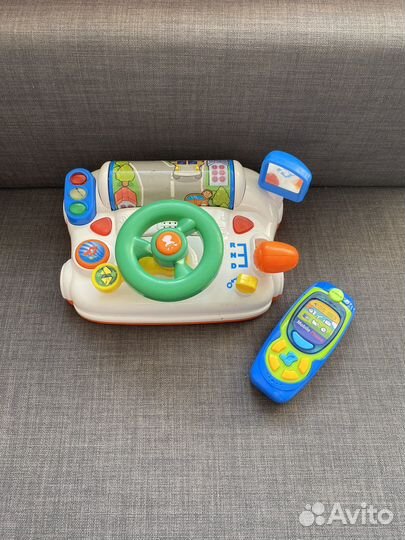 Детский руль + детский телефон