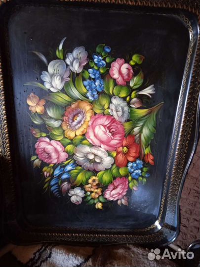 Поднос авторской росписи