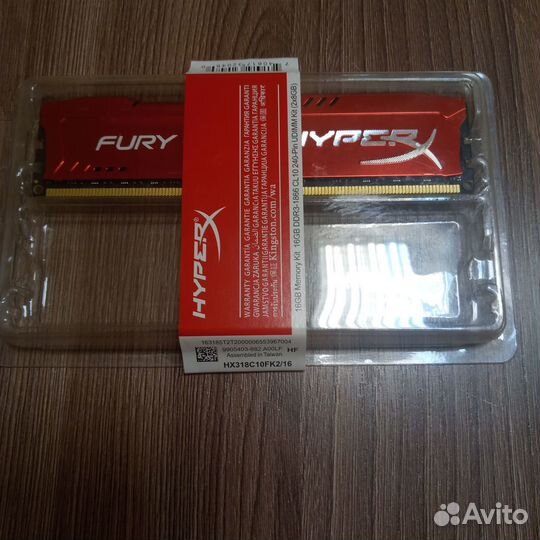 Kingston hyperx новая 16gb, 8gb, 1866 Mhz DDR3