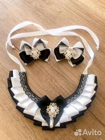 Воротничок и резинки для волос