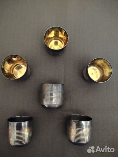 Рюмки с серебрением и позолотой